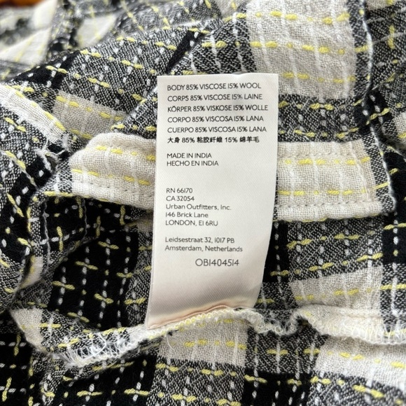 Anthropologie Pilcro Breezy Button Down Black Plaid Buffalo Top Blouse Size S - Picture 12 of 14